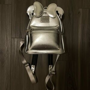 Disney 100th anniversary loungefly Silver Backpack